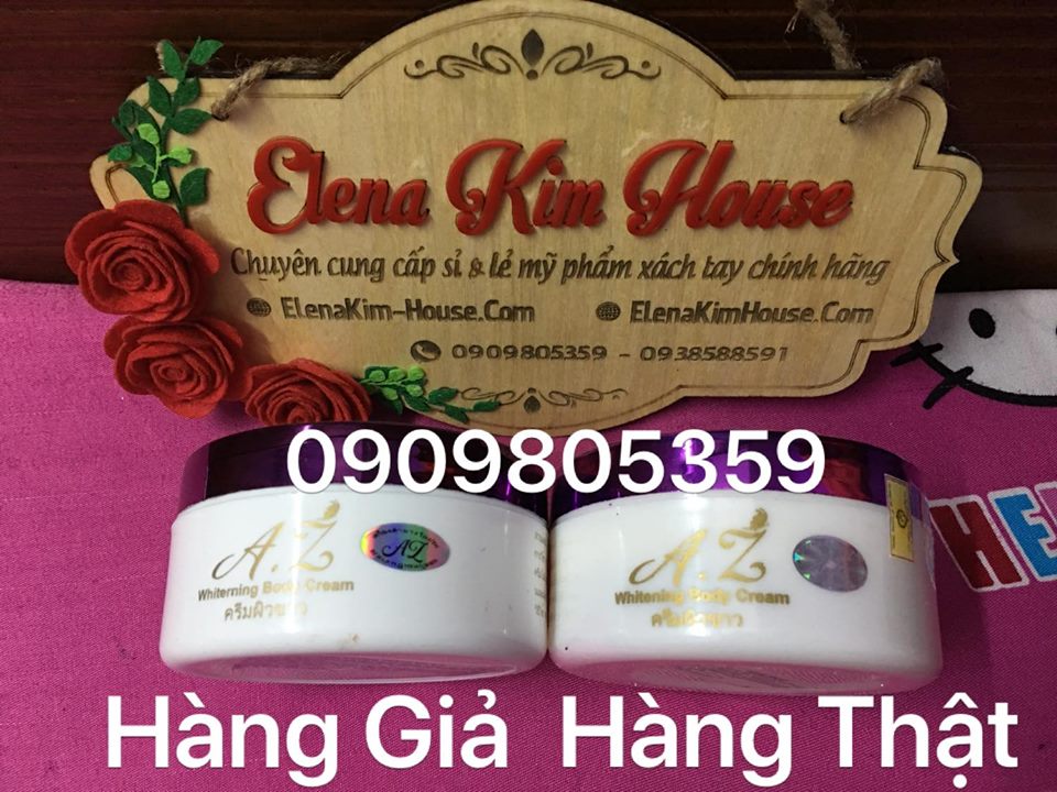 Phân biệt kem trắng da body A.z thái lan thật và giả